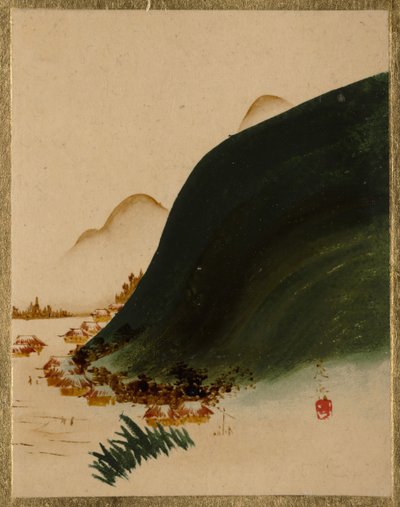 Montagne e case da Shibata Zeshin