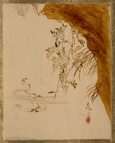 Scogliera sporgente da Shibata Zeshin