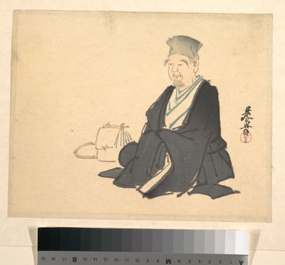 Ritratto di Rikyū (?) da Shibata Zeshin