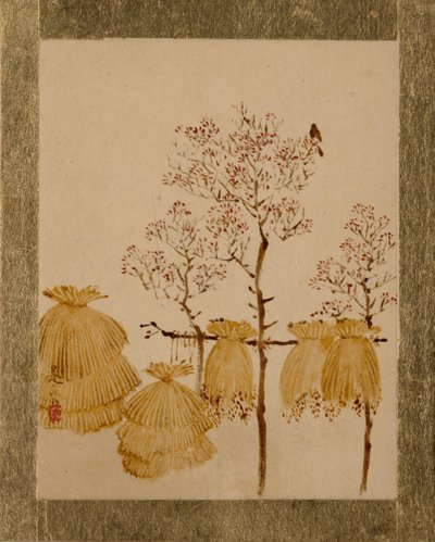Mucchi di riso e alberi da Shibata Zeshin
