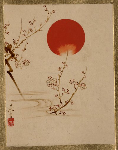 Sole e rami di prugna da Shibata Zeshin