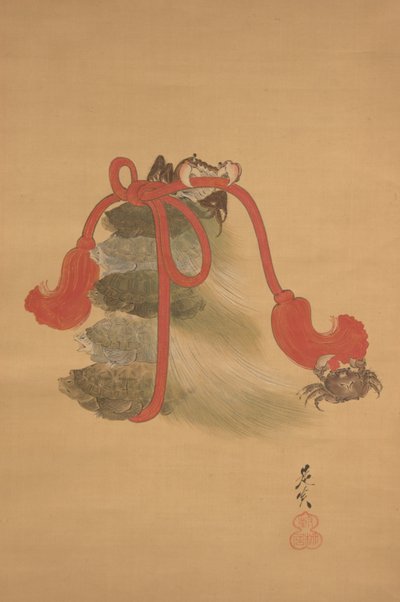 Schildkröten und Krabben da Shibata Zeshin