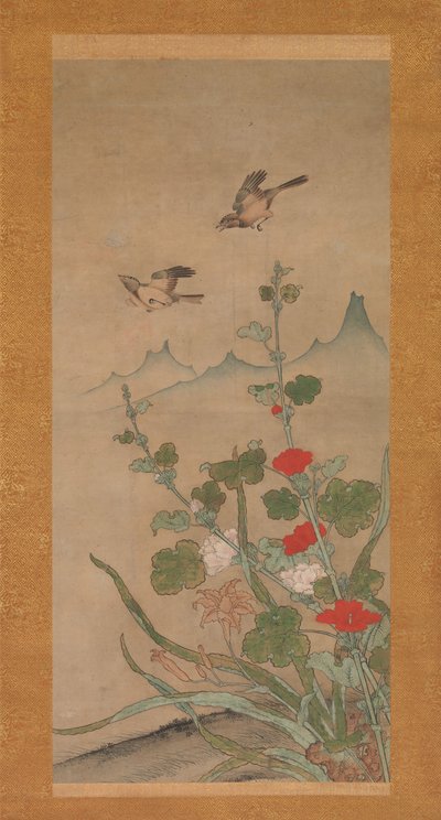 Uccelli e fiori d