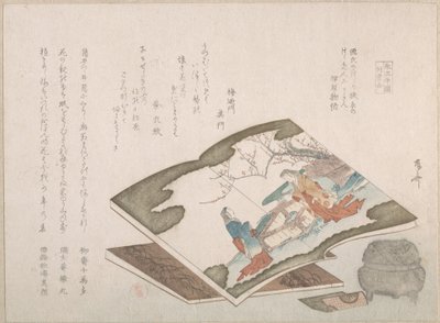 Libri illustrati e un bruciatore di incenso, XIX secolo da Shinsai