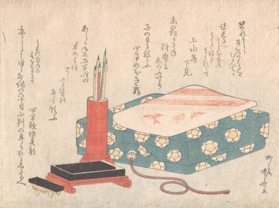 Set di scrittura e scatola per carte di poesie, dall