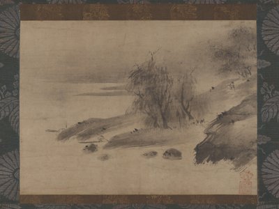 Paesaggio a inchiostro Suiboku sansui zu, XV-inizio XVI secolo da Shinso Soami