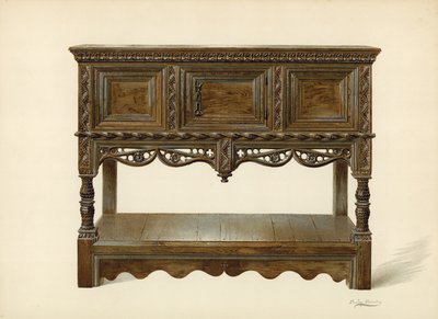 Credenza, in possesso di E A Barry da Shirley Charles Llewellyn Slocombe
