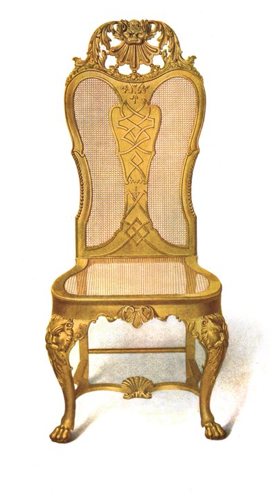 Sedia dorata, 1906 da Shirley Charles Llewellyn Slocombe