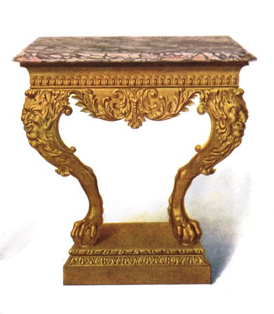 Consolle dorata, 1906 da Shirley Charles Llewellyn Slocombe