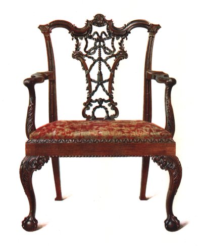Sedia con schienale a nastro in mogano, 1906 da Shirley Charles Llewellyn Slocombe