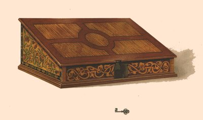 Scatola intarsiata di quercia, 1904 da Shirley Charles Llewellyn Slocombe