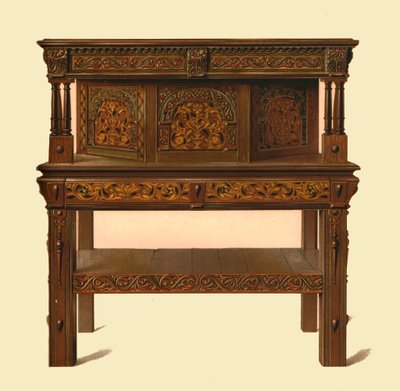 Buffet in rovere, 1904 da Shirley Charles Llewellyn Slocombe