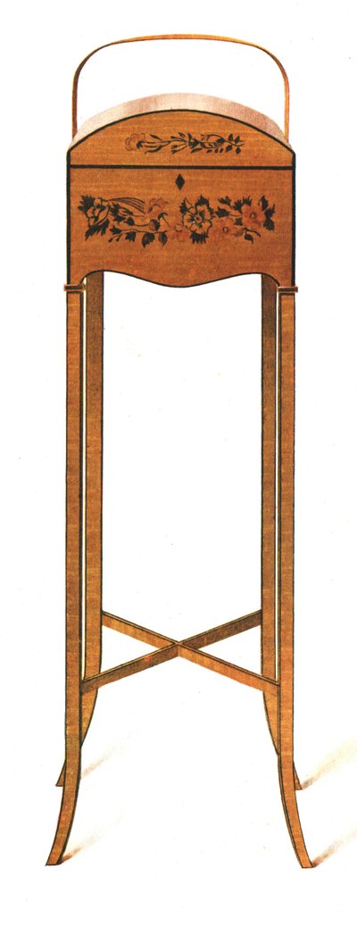 Tavolo da lavoro in legno satinato dipinto, 1908 da Shirley Charles Llewellyn Slocombe