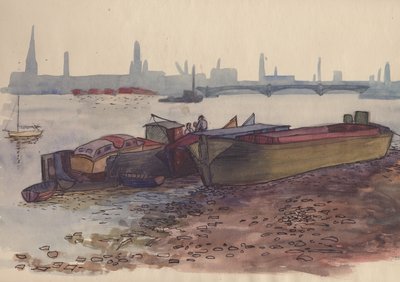 Chiatte sul Tamigi a Londra da Shirley Markham