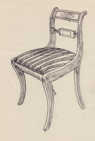 Sedia con sedile a righe, 1951 da Shirley Markham