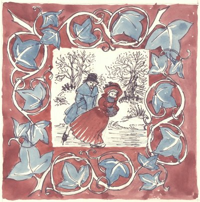 Pattinatori di Natale, c1970 da Shirley Markham