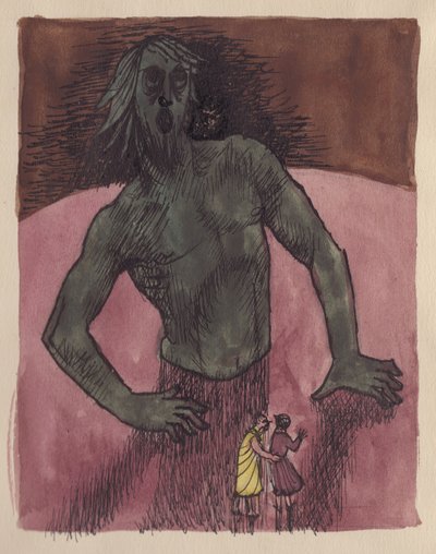 Dante e Virgilio con gigante da Shirley Markham