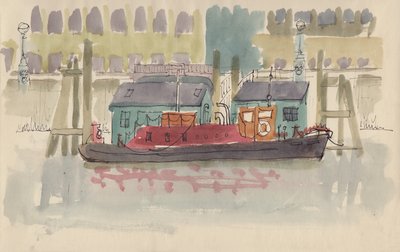 Molo galleggiante sul fiume Tamigi a Londra da Shirley Markham