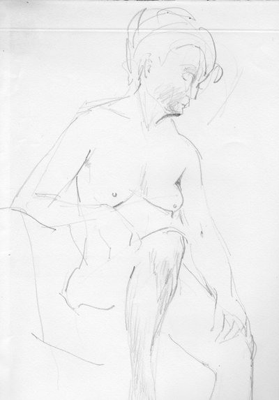 Donna nuda seduta da Shirley Markham