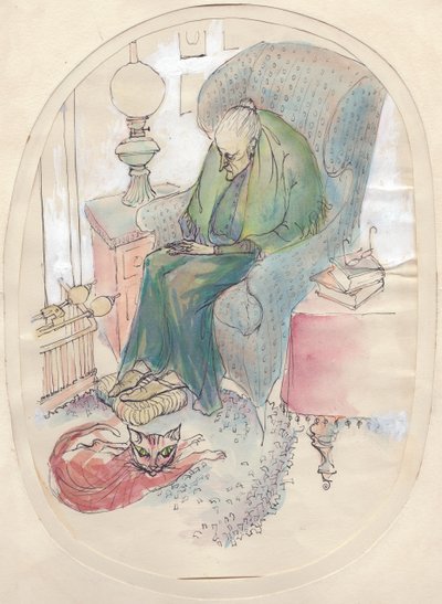 Vecchia donna e gatto, 1951 da Shirley Markham