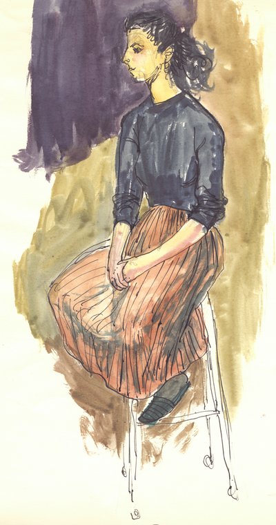 Donna seduta da Shirley Markham