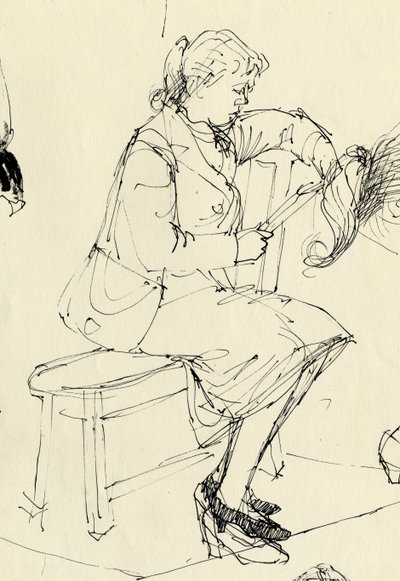 Donna seduta che legge, 1953 da Shirley Markham