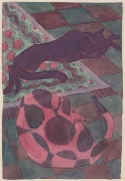 Cane e gatto che dormono, c. 1951 da Shirley Markham