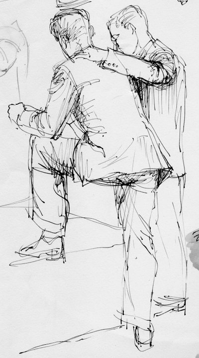 Due uomini in piedi, 1953 da Shirley Markham