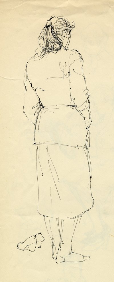 Donna in calze vista da dietro, 1953 da Shirley Markham