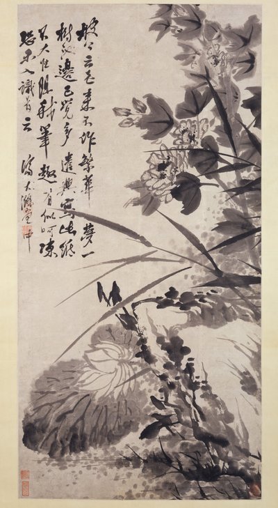 Ibisco, Loto e Roccia, ca. 1705-7 da Shitao