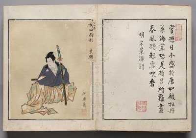 Foglio da un album di ritratti di attori da Shorakusai