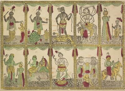 Das Avataras, Dieci incarnazioni di Vishnu, 1800s da Shri Gobinda Chandra Roy