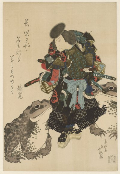 Arashi Rikan II in una rappresentazione kabuki da Shunkosai Hokushu