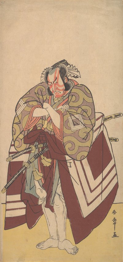 Attore Kabuki Ichikawa Danjuro V in un ruolo di Shibaraku 