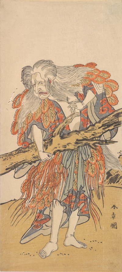 Il 5° Ichikawa Danjuro nel ruolo di Yamauba, 12° mese, 1775 da Shunsho