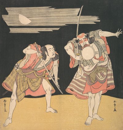 Gli attori Otani Tomoemon I e Bando Mitsugoro I da Shunsho