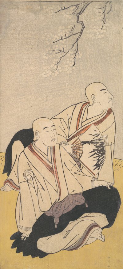 Il terzo Sawamura Sojuro e il secondo Ichikawa Monnosuke come monaci buddisti, 1791 da Shunsho