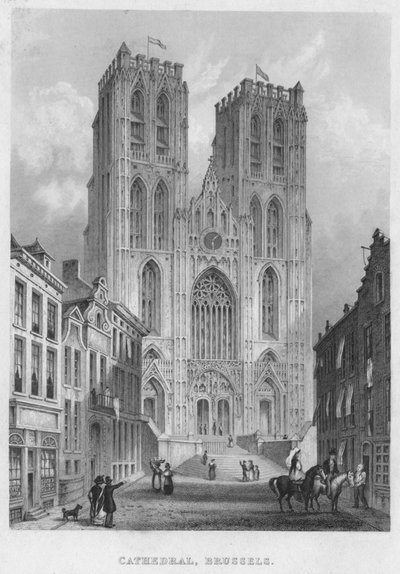 Cattedrale, Bruxelles, 1850 da Shury and Son