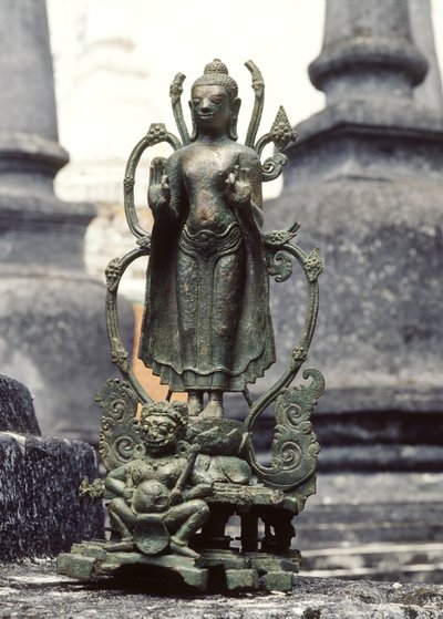 Buddha in postura di argomentazione da Siamese School