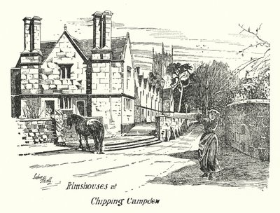 Case di carità a Chipping Campden (incisione) da Sidney Heath