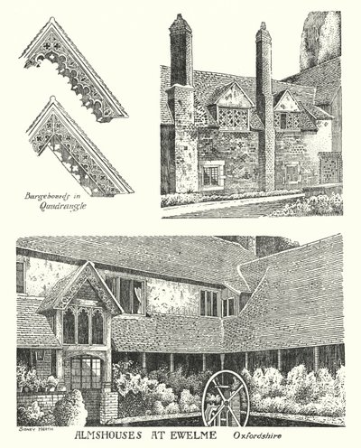 Case di riposo a Ewelme, Oxfordshire da Sidney Heath