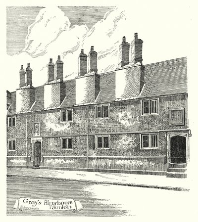 Casa di carità di Gray, Taunton (incisione) da Sidney Heath
