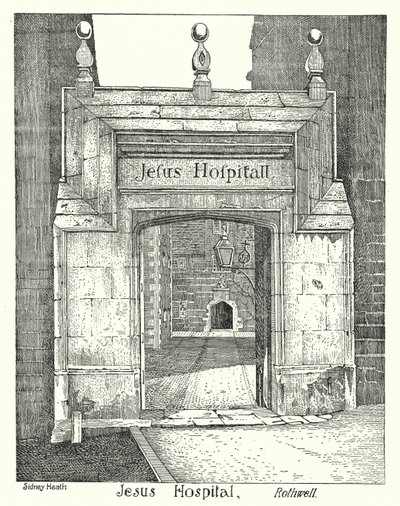 Ospedale di Gesù, Rothwell (incisione) da Sidney Heath