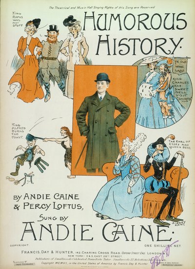 Storia umoristica, vignette sulla copertina del libro di spartiti da Sidney Kent