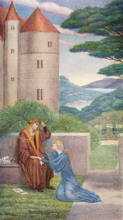 La Leggenda Aurea: Il principe ed Elsie nel giardino da Sidney Meteyard