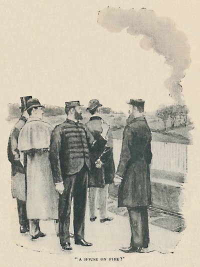 Una casa in fiamme, 1892 da Sidney Paget