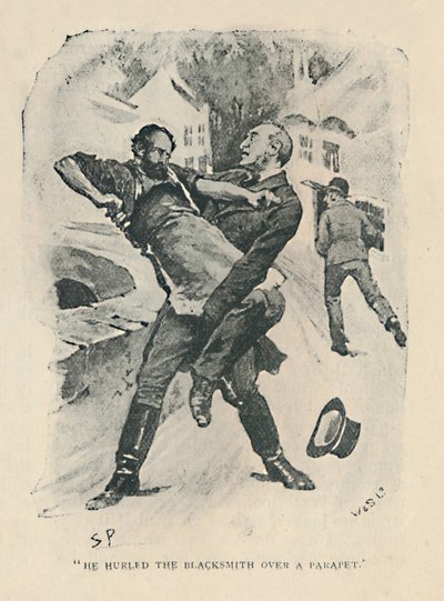 Lanciò il fabbro oltre un parapetto, 1892 da Sidney Paget