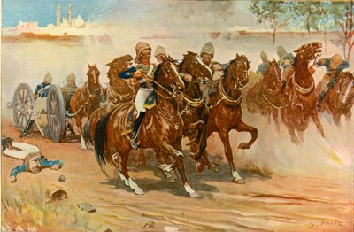 Il Tenente Roberts Salva la Sua Batteria Sotto le Mura di Delhi, 1901 da Sidney Paget