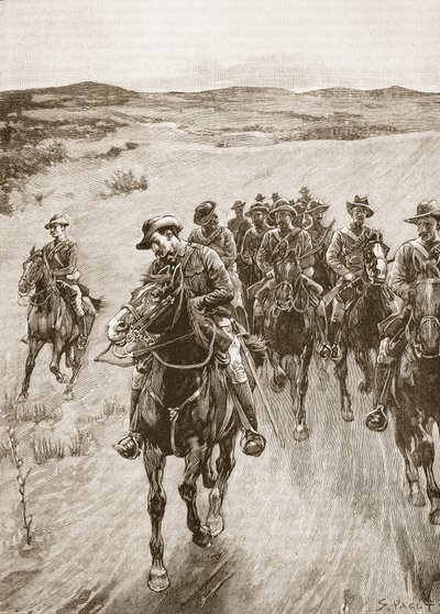 Sulle tracce di Lobengula, 1893, illustrazione da 