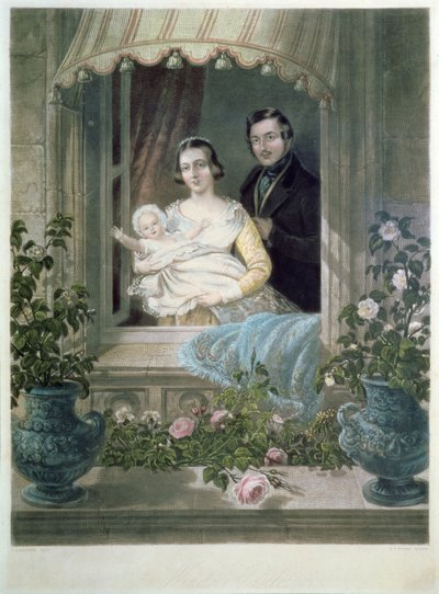 Regina Vittoria, Principe Alberto e bambino al Castello di Windsor da Siegfried Detler Bendixen